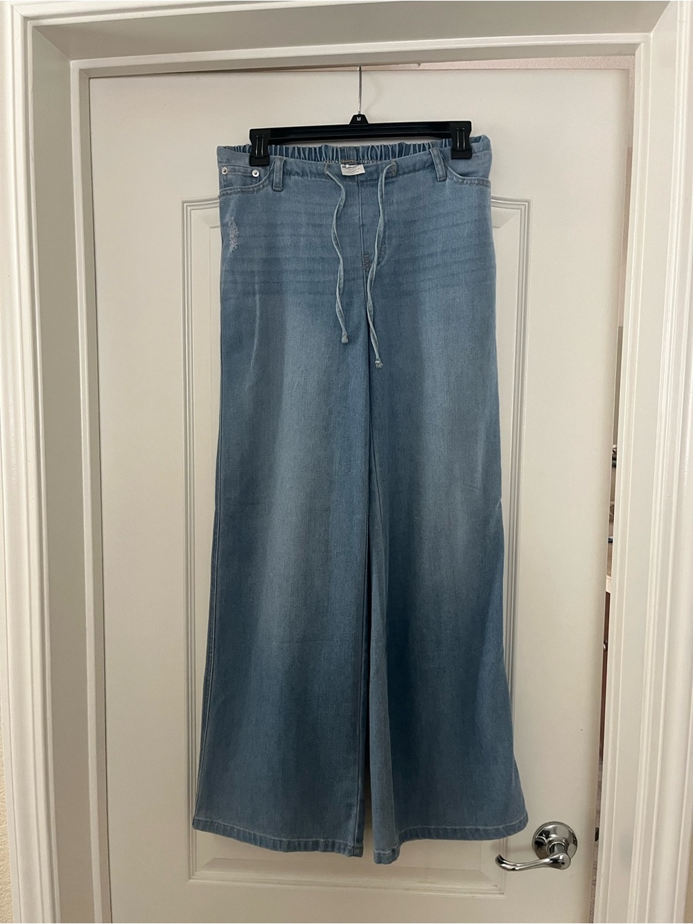 No Boundaries Light Blue Drawstring Waist Denim Pants